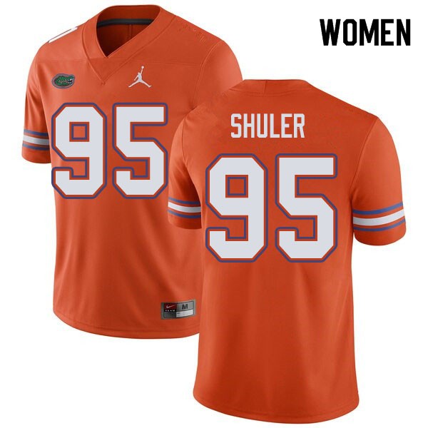 Jordan Brand Women #95 Adam Shuler Florida Gators College Football Jerseys Orange